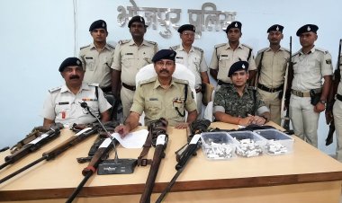 भोजपुर में नाव पर मिला हथियारों का जखीरा: सोन नदी घाट पर पुलिस की रेड, 5 राइफल समेत 151 कारतूस बरामद