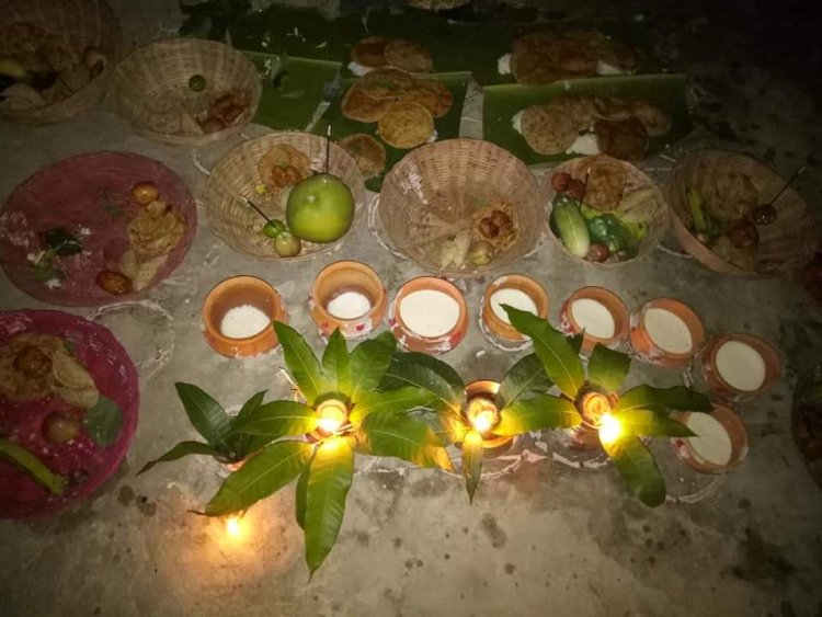 जिले में चांद व गणेश की पूजा कर मनाया गया चौठचंद्र पर्व, महिलाओं ने दिनभर निर्जला उपवास रखकर शाम में की चांद की पूजा