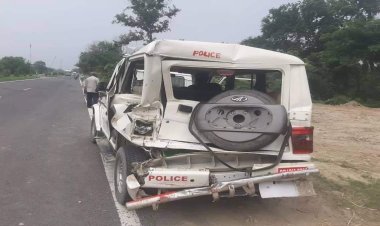 दरभंगा:- तेज रफ्तार ट्रक ने पुलिस जीप में मारी टक्कर; हादसे में दरोगा अमित कुमार समेत दो घायल, ट्रक को किया जप्त, चालक गिरफ्तार