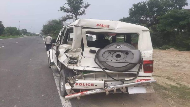 दरभंगा:- तेज रफ्तार ट्रक ने पुलिस जीप में मारी टक्कर; हादसे में दरोगा अमित कुमार समेत दो घायल, ट्रक को किया जप्त, चालक गिरफ्तार