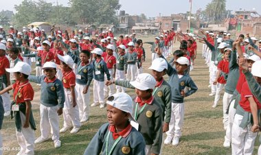 दरभंगा:- बाजितपुर खेल मैदान में पब्लिक वेलफेयर इंग्लिश स्कूल का तीन दिवसीय खेल महोत्सव का उद्घाटन