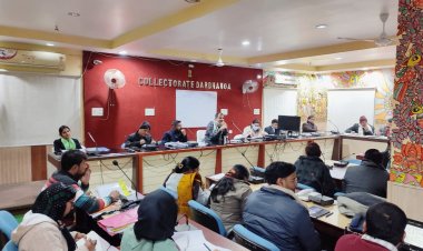 दरभंगा:- विभिन्न विभाग के कार्यों के प्रगति की हुई समीक्षा