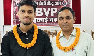 एमएलएसएम कॉलेज में अभाविप इकाई का किया गया पुनर्गठन, मुन्ना नगर अध्यक्ष और अमित बने नगर मंत्री