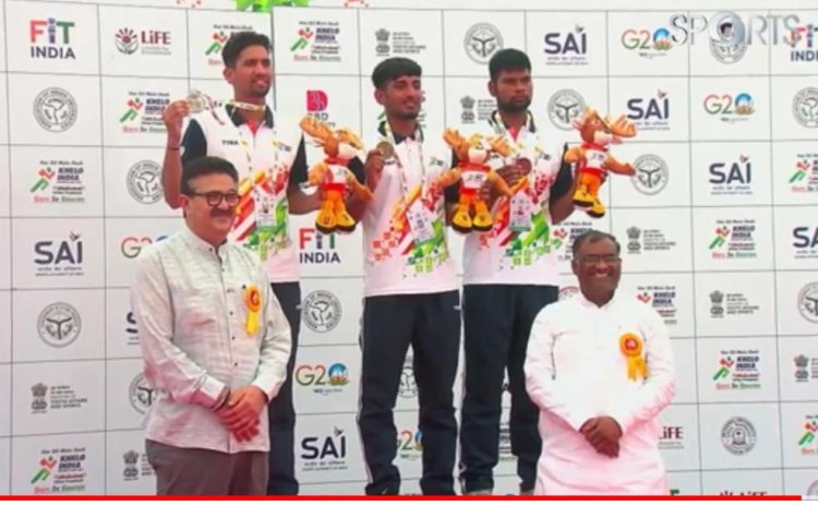 खेलो इंडिया यूनिवर्सिटी गेम - रोइंग में दिपांशु कुमार सिंह ने कांस्य पदक जीत कर किया विश्वविद्यालय का नाम रौशन
