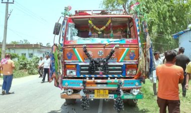 तेज रफ्तार का कहरः ट्रक से कुचल कर किराना व्यवसायी की मौत, पथराव में कई पुलिसकर्मी घायल