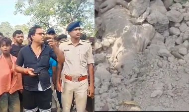 मिट्टी के निचे मिला युवक का शव, इलाके में मची सनसनी, पुलिस मामले की जांच में जुटी
