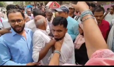दरभंगा कोर्ट के सामने पति-पत्नी व परिजनों का हाई वोल्टेज ड्रामा, लड़की के परिजन ने दामाद की जमकर पिटाई