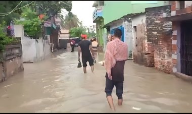 दरभंगा में मानसून की पहली बारिश ने क्लीन और ग्रीन दरभंगा की खोली पोल, शहर में दिखने लगा बाढ़ सा नजारा