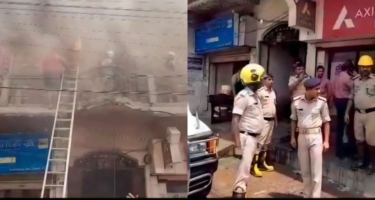 दरभंगा के कादिराबाद चौक स्थित मोबिल के दुकान के गोदाम में लगी आग, कड़ी मसक्कत के बाद आग पर काबू पाने में अग्निशमन को मिली सफलता