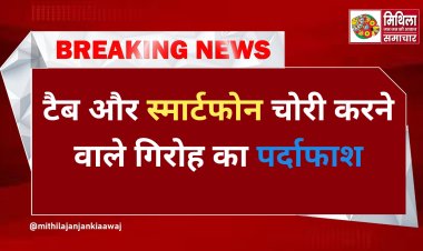 टैब और स्मार्टफोन चोरी करने वाले गिरोह का पर्दाफाश: दरभंगा में मोबाइल चोरी करने वाले दो आरोपी गिरफ्तार, 13 फोन बरामद