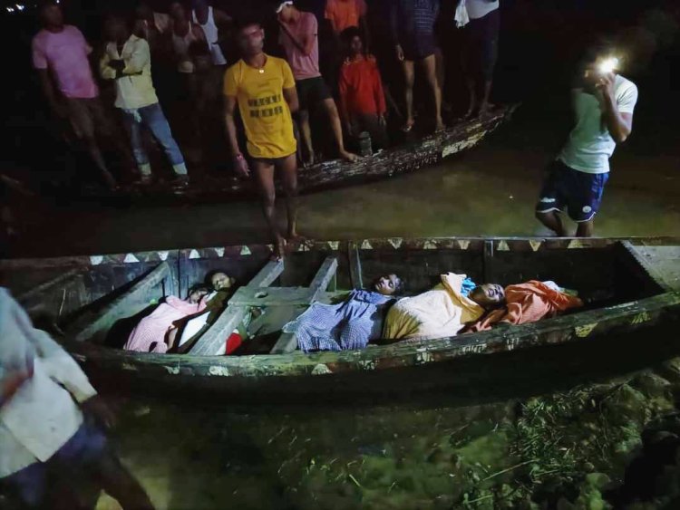 बिग ब्रेकिंग: दरभंगा के कमला नदी में पलटी नाव, 5 की मौत: 3 बच्चे और 2 महिला की गई जान, नाव पर 13 लोग सवार थे