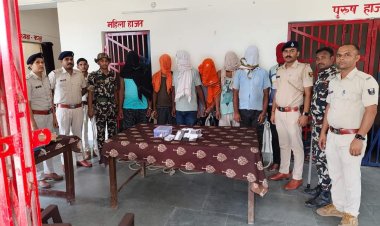 दरभंगा में राहगीरों को लुटने वाले अंतर जिला गिरोह के युवक गिरफ्तार: अपराध की योजना बनाते हुए 7 बदमाश को पुलिस ने दबोचा; देशी पिस्टल, 1लाख रूपया, तीन गाड़ी सहित 7 मोबाइल बरामद